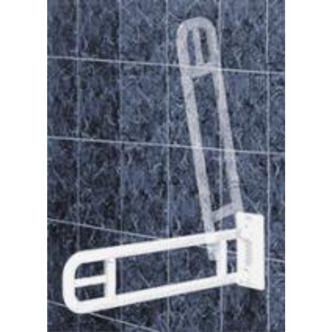 Barra de Apoyo Mural Abatible Presto 800 mm Inox Nylon Blanca 1