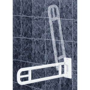 Barra de Apoyo Mural Abatible Presto 800 mm Inox Nylon Blanca