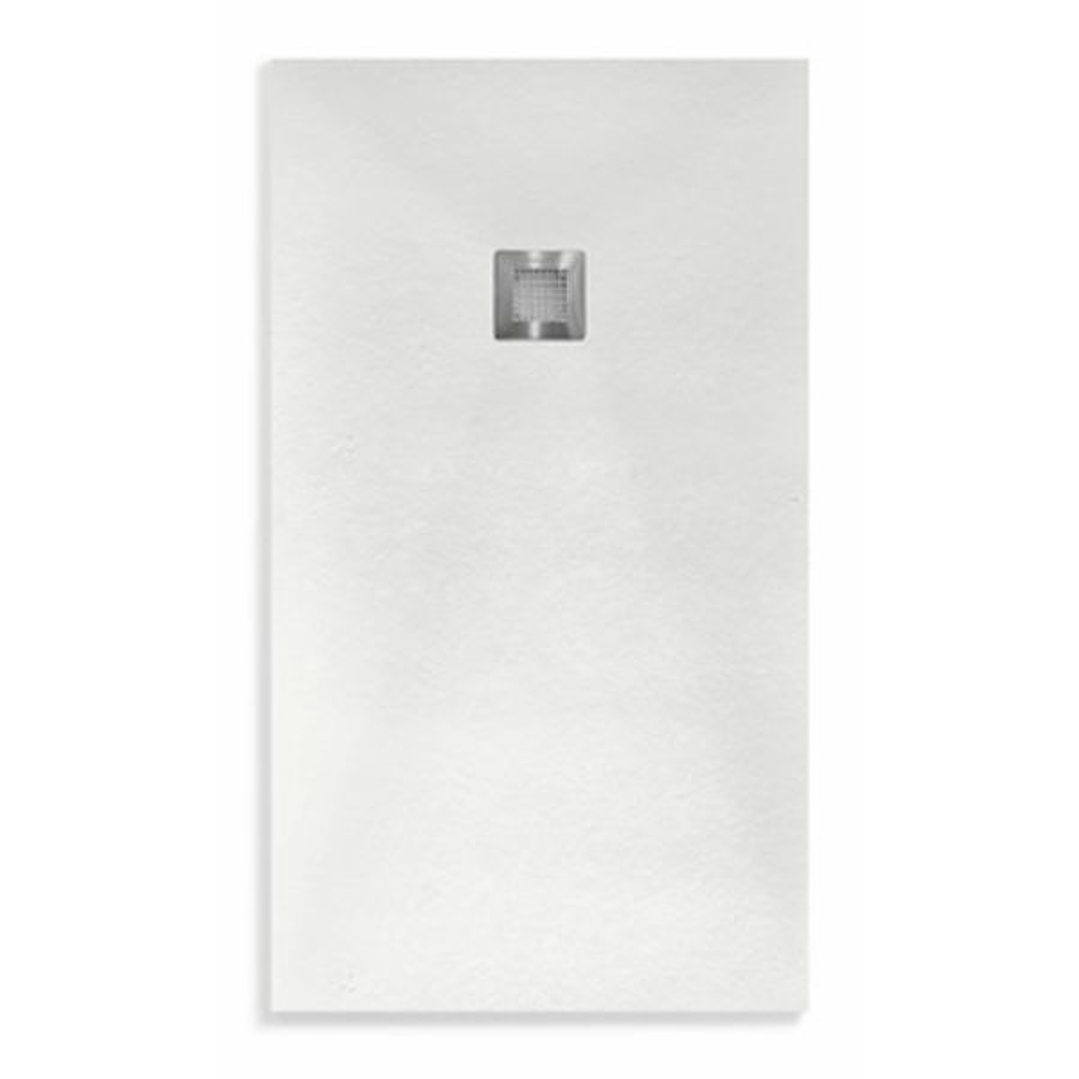 Plato de ducha extraplano Korman Slate 1400x800 mm blanco 2