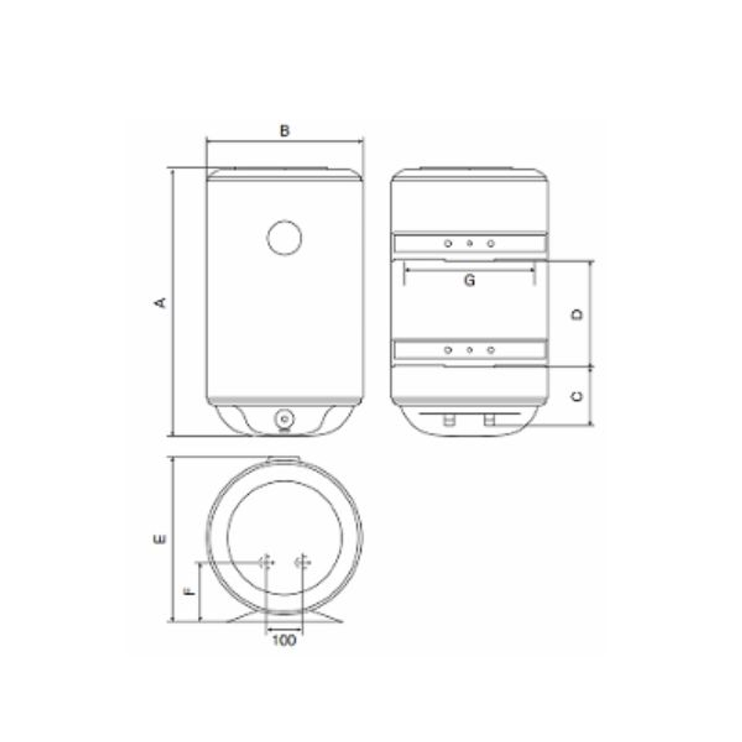 Termo Eléctrico Multiposición Ceramics Slim – 30L, 50L y 80L 2