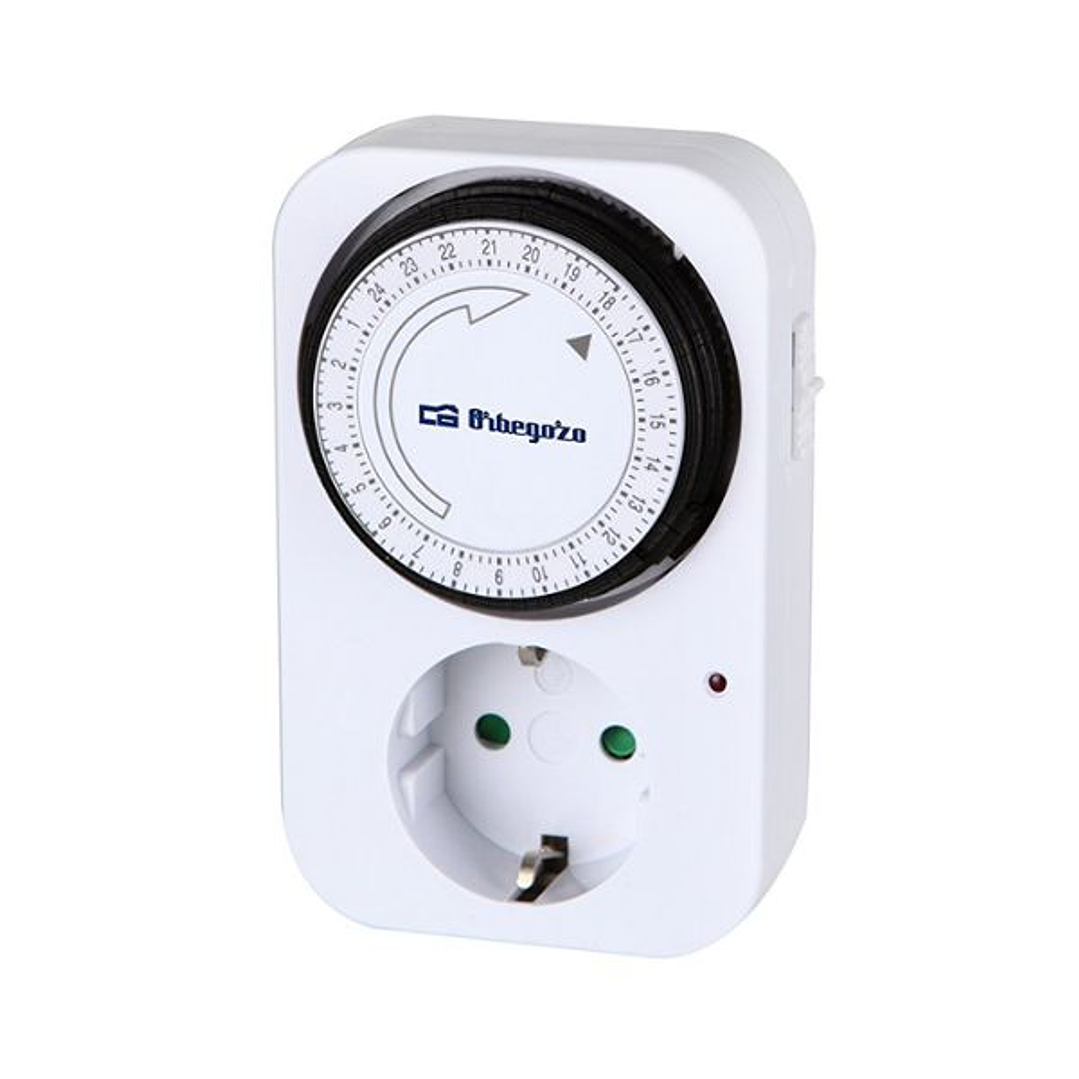 Programador Mecánico Orbegozo PG 02 con Intervalos de 15 Minutos 1