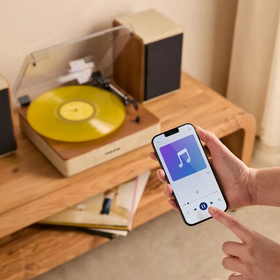 Tocadiscos con Altavoces Externos, Bluetooth 5.3 y Salida RCA – RECORD PLAYER PRO 6