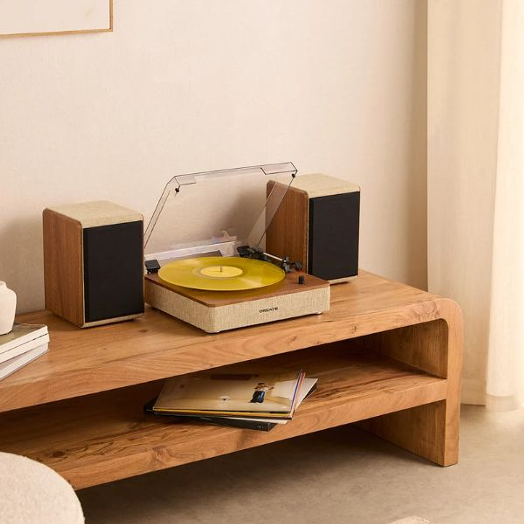 Tocadiscos con Altavoces Externos, Bluetooth 5.3 y Salida RCA – RECORD PLAYER PRO 7