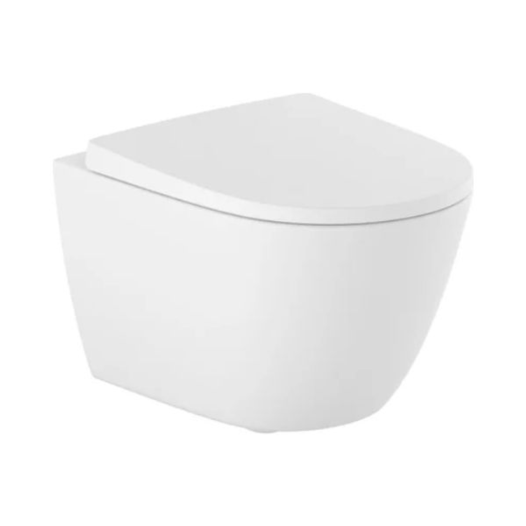 Taza de Inodoro Suspendido Roca Ona Compacto Rimless | Salida Horizontal | Blanco | 480 mm 1
