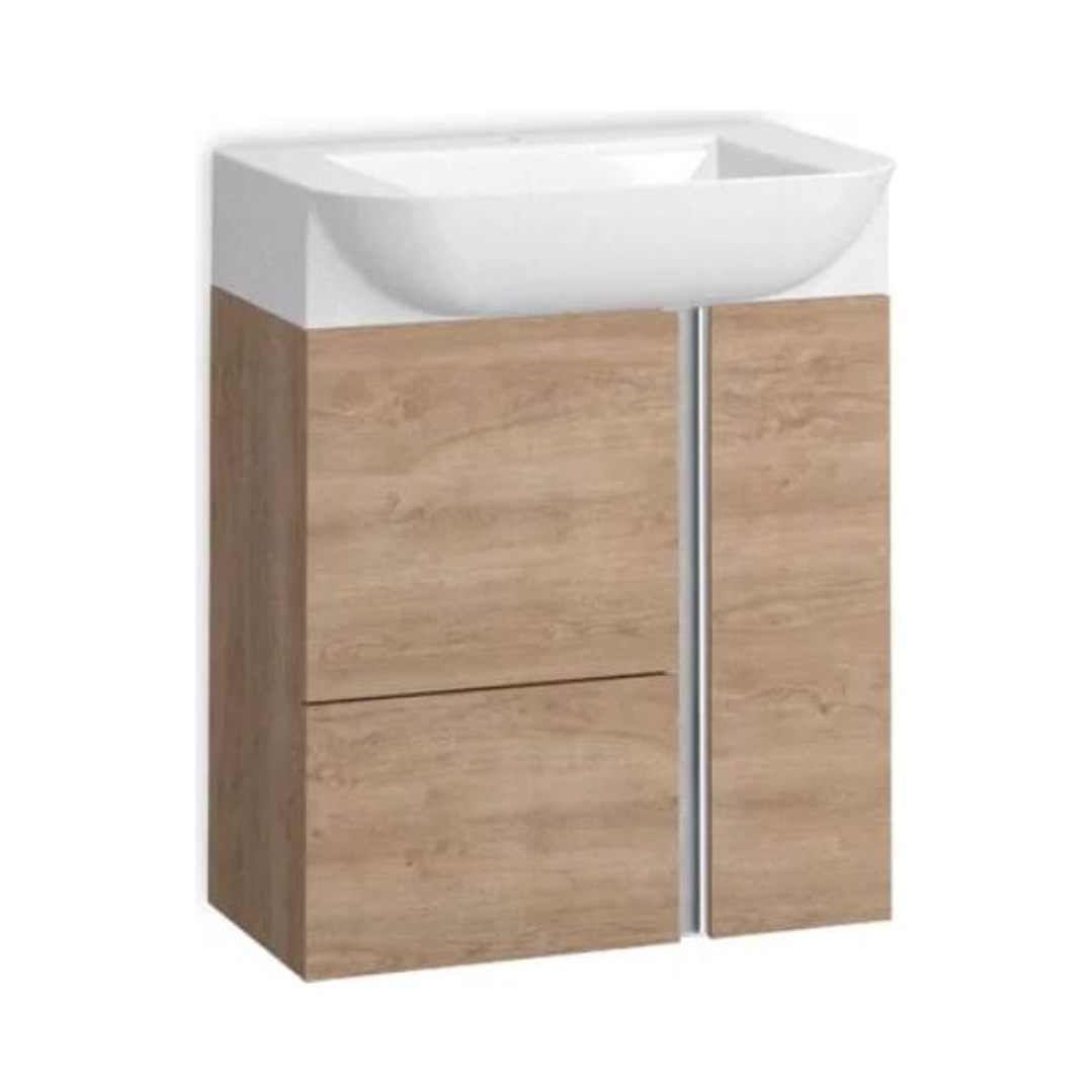 Mueble de Baño Stillo New Piccolo | 45 cm y 55 cm | Blanco Brillo, Roble Natural y Azul Mate | Tirador Cromado o Negro 6