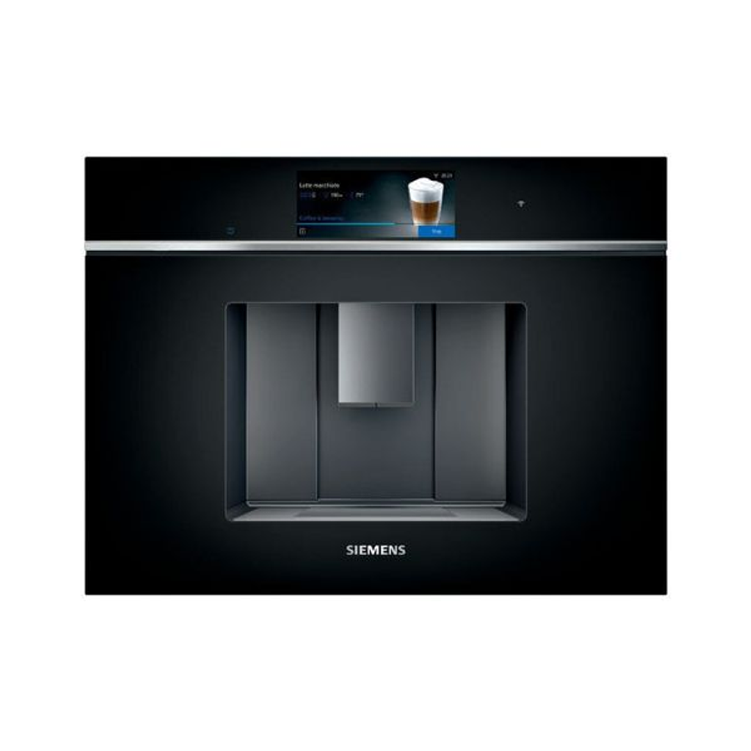 Cafetera Integrable Siemens CT718L1B0 iQ700 – Negro, con Depósito de Agua y Sistema de Leche Integrado 1