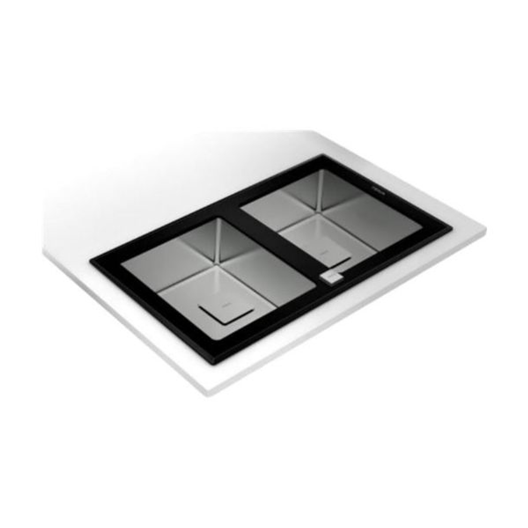 Fregadero de Cocina Teka PURELINE DIAMOND RS15 2C 86 Bajo Encimera | Vidrio Templado + Acero Inoxidable 18/10 | SilentSmart 4