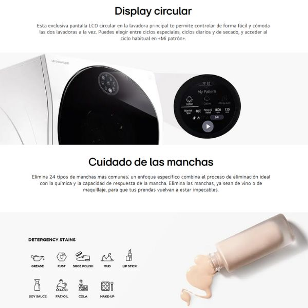 Lavadora Secadora LG SIGNATURE LSWD100E – 12/7 kg | 1600 rpm | Bomba de Calor | Blanca 17