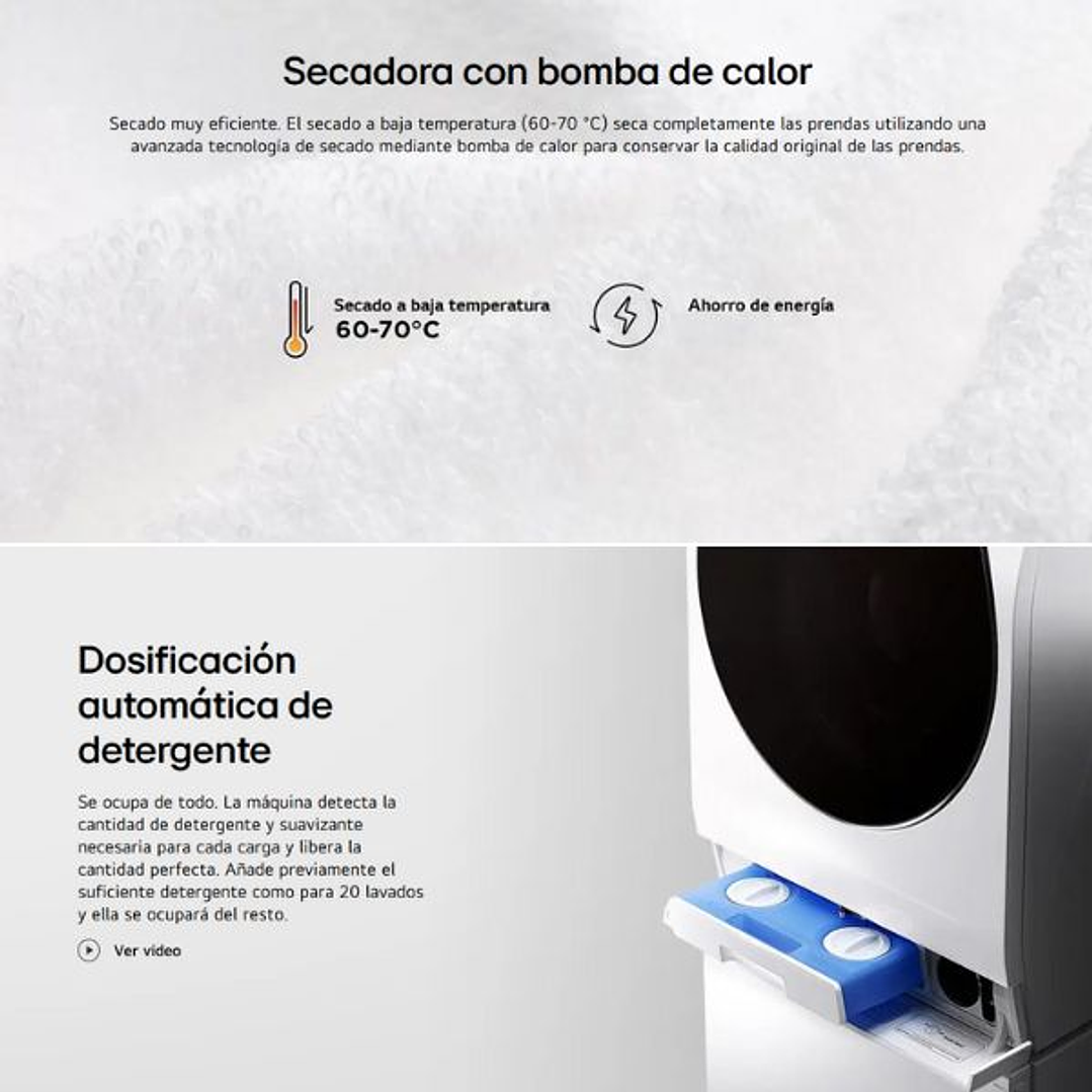 Lavadora Secadora LG SIGNATURE LSWD100E – 12/7 kg | 1600 rpm | Bomba de Calor | Blanca 18