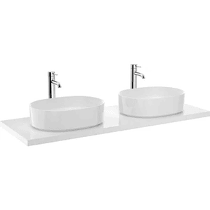 Encimera de Baño Roca Savana 1400x500 mm Blanco Brillo – Hidrófuga y Versátil