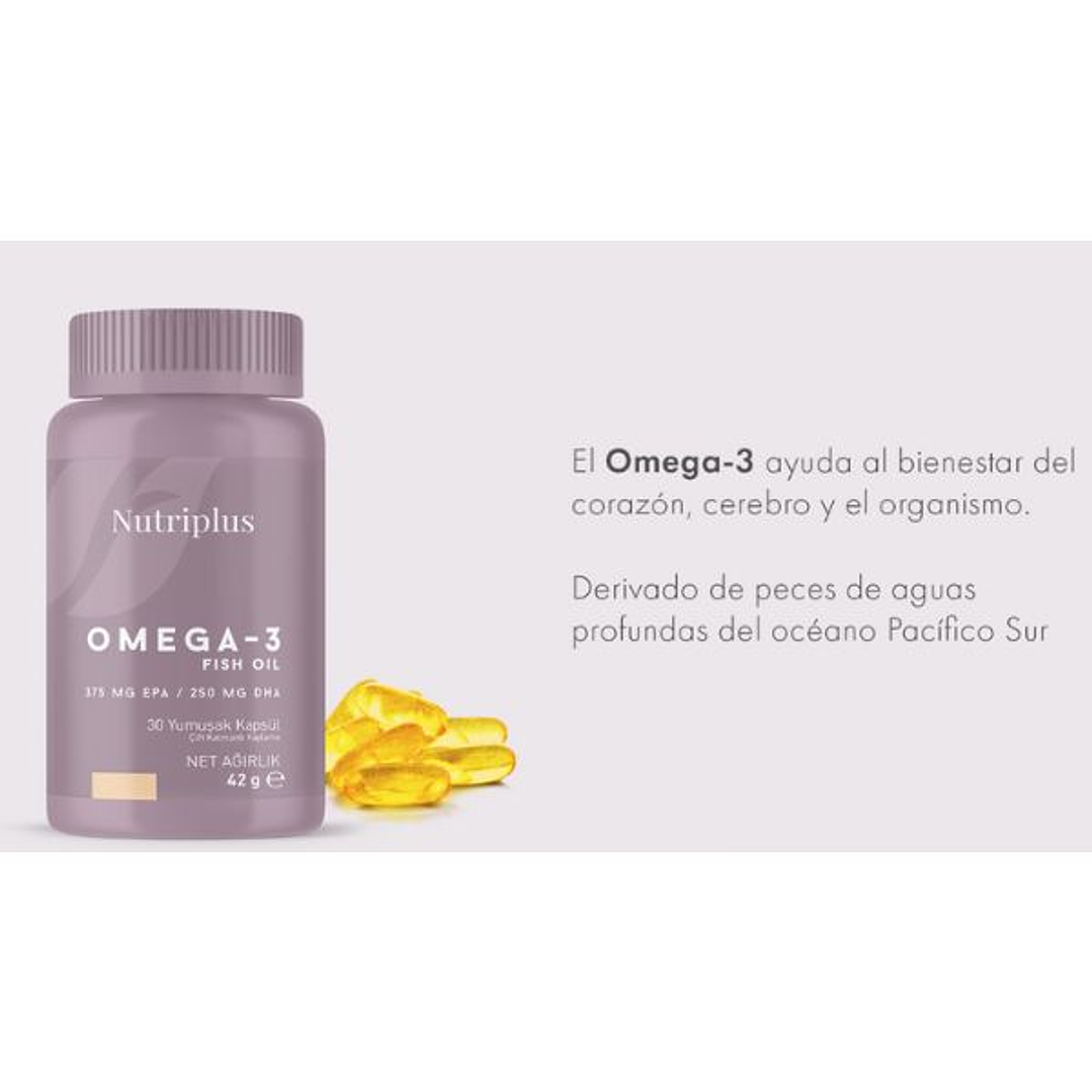 Omega 3 – 625 mg por cápsula | 30 Cápsulas Soft Gel | EPA + DHA 2