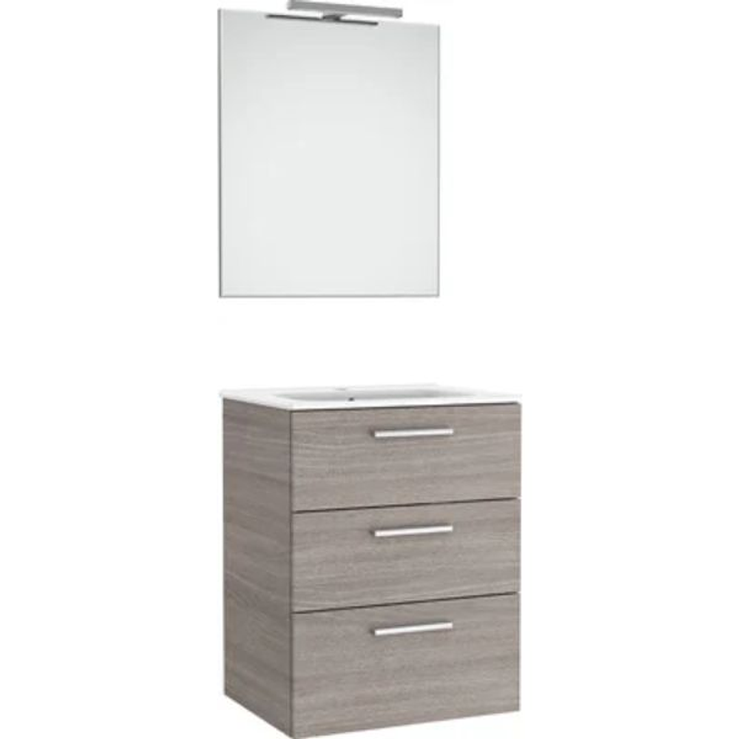 Mueble de Baño Roca Victoria Family Unik – 60 y 80 cm | 3 Cajones | Con Lavabo Empotrable 6