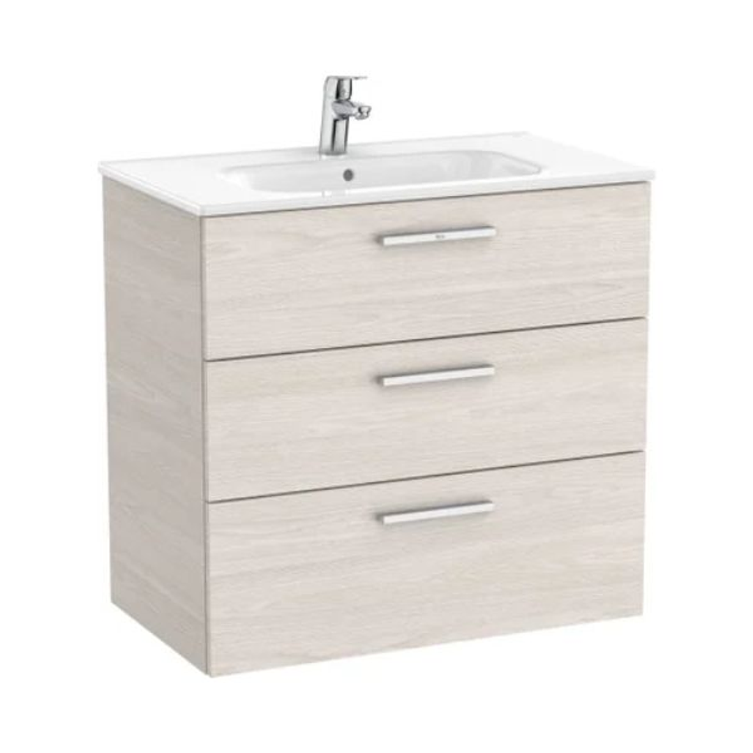 Mueble de Baño Roca Victoria Family Unik – 60 y 80 cm | 3 Cajones | Con Lavabo Empotrable 7