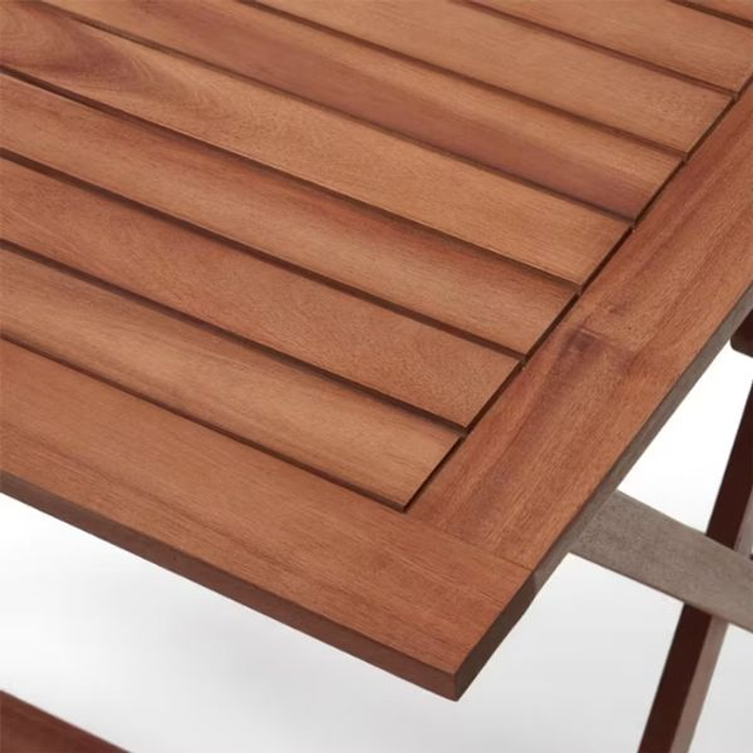 Mesa Plegable de Madera de Acacia 60x60x72 cm | Compacta, Resistente y Elegante para Exteriores 7