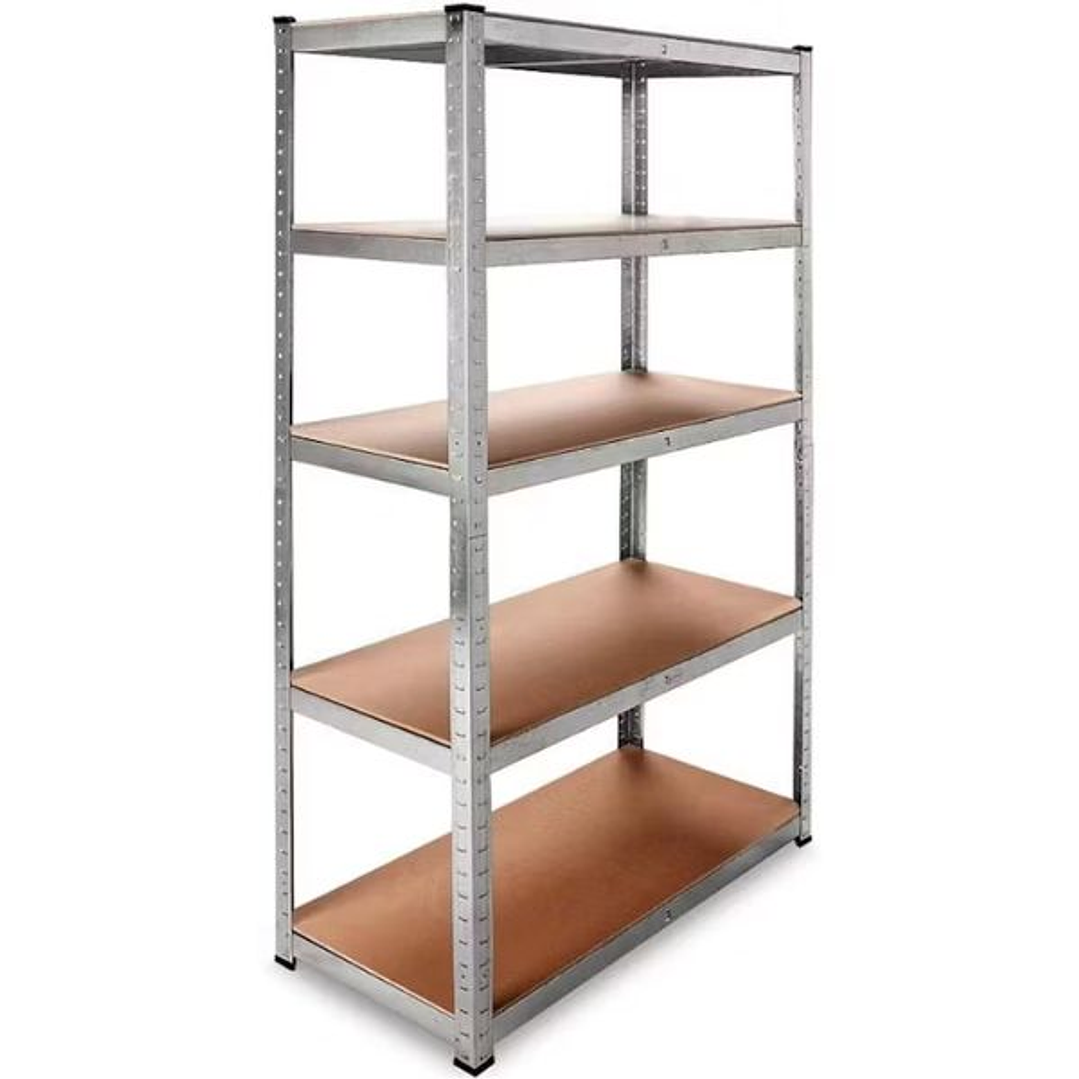 Estantería Metálica Acero Galvanizado 180x90x40cm, 5 Estantes Ajustables, 875kg Carga Máxima 5