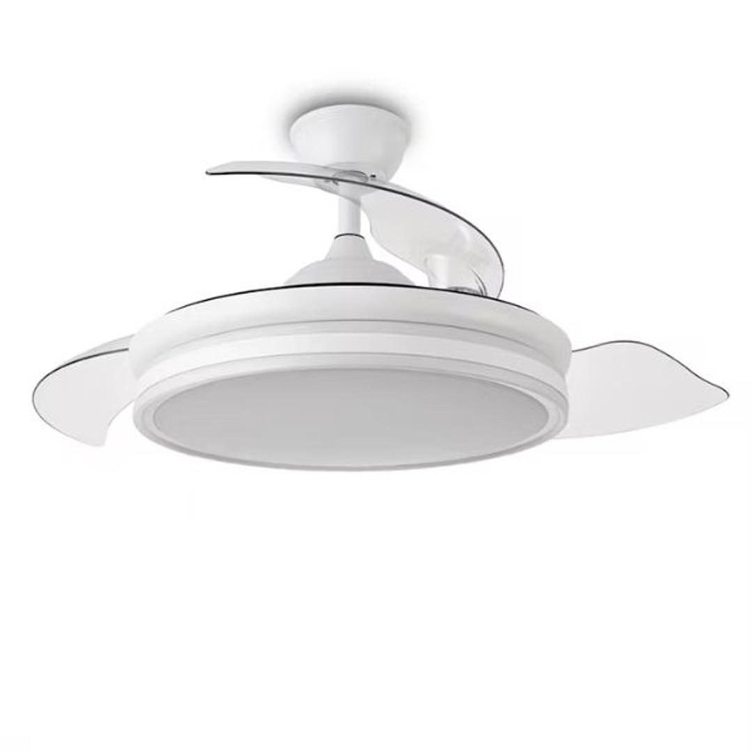 ESPARTAN ONE Ventilador de Techo con Luz LED | Motor DC | Aspas Retráctiles | 6 Velocidades y 3 Tonalidadescidades y 3 Tonos de Luz 1