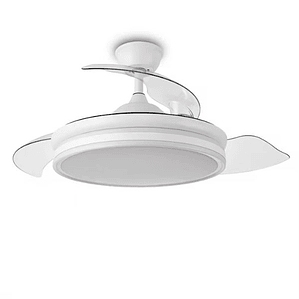 ESPARTAN ONE Ventilador de Techo con Luz LED | Motor DC | Aspas Retráctiles | 6 Velocidades y 3 Tonalidadescidades y 3 Tonos de Luz