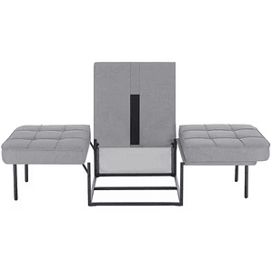 Puf Cama PONTO 4 en 1 Gris – Versatilidad y confort en cualquier espacio