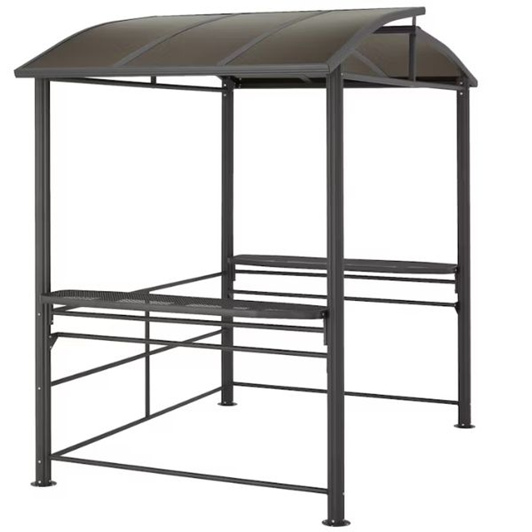 Carpa para Barbacoa Asado 2,4x1,5x2,34m gris | Protección y Funcionalidad en Exteriores todo el Año 1