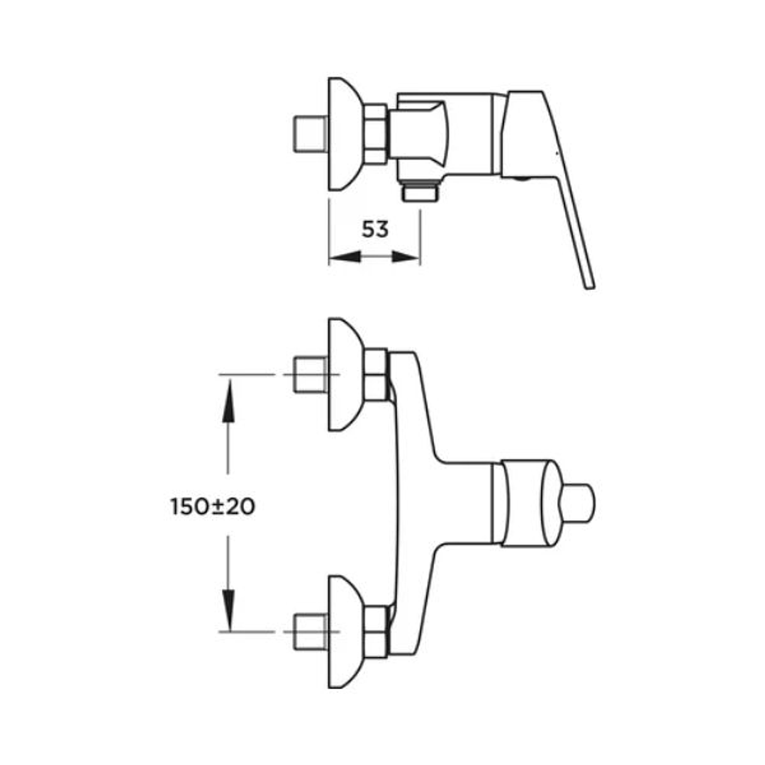 Grifería de Ducha Stillo Capri Evo Monomando Cromo | Diseño Atemporal y Eficiencia Certificada 2