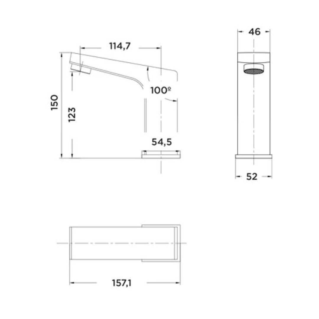 Grifería Electrónica Stillo S2 Cromo | Grifo de Lavabo Monomando con Sensor y Doble Alimentación 2