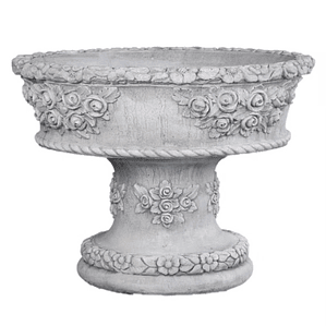 Macetero de Piedra Copa de Rosas 100x76 cm | Elegancia Clásica para tu Jardín