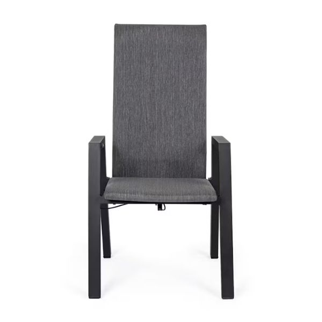 Silla de Jardín Reclinable con Reposabrazos de Aluminio (4 piezas) – ENDURING 3