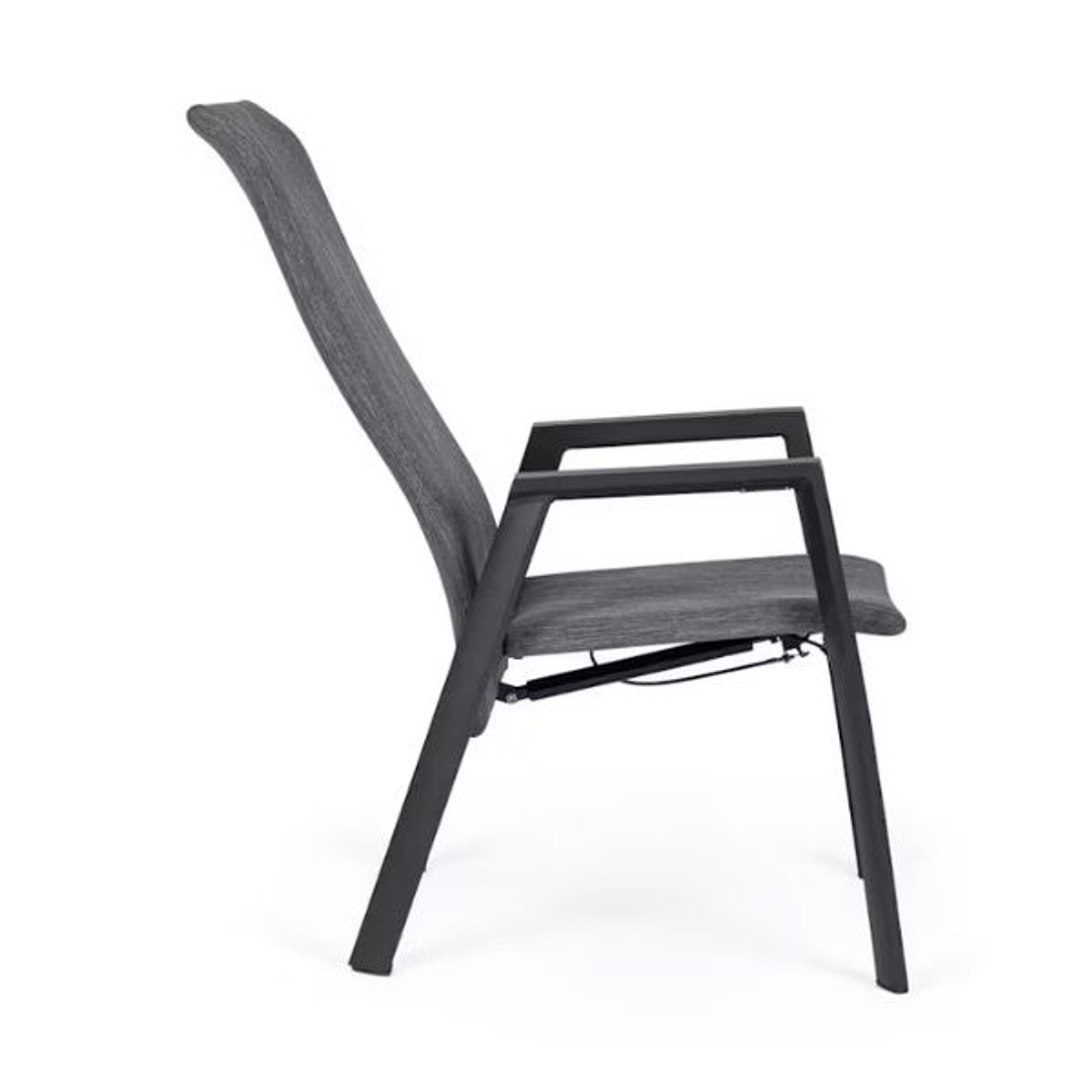 Silla de Jardín Reclinable con Reposabrazos de Aluminio (4 piezas) – ENDURING 5