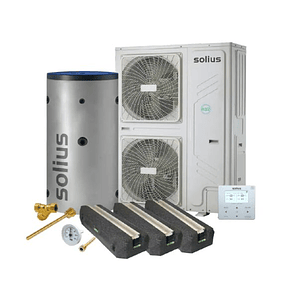 Kit SOLIUS AEROBOX INVERTER MAXI + SOLIUS INERCOOL 100 L | Solución Completa en Aerotermia para Climatización Eficiente