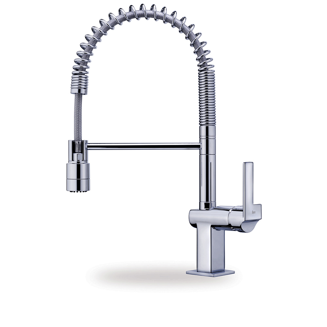 Grifo de Cocina Teka MY COMPACT Cromo 3893702 – Monomando con Caño Giratorio y Flexible 1