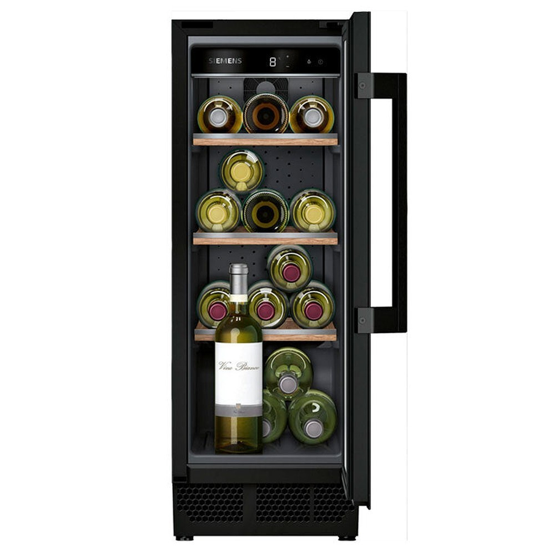 Vinoteca Siemens KU20WVHF0 – 21 Botellas, Puerta de Cristal con Filtro UV, Iluminación LED 1