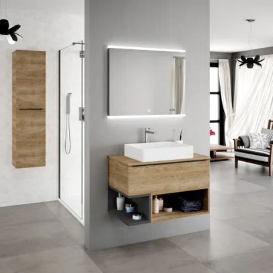 Lavabo VESTA Mural y Sobre Encimera de Porcelana – Diseño Curvo y Elegancia para tu Baño 4