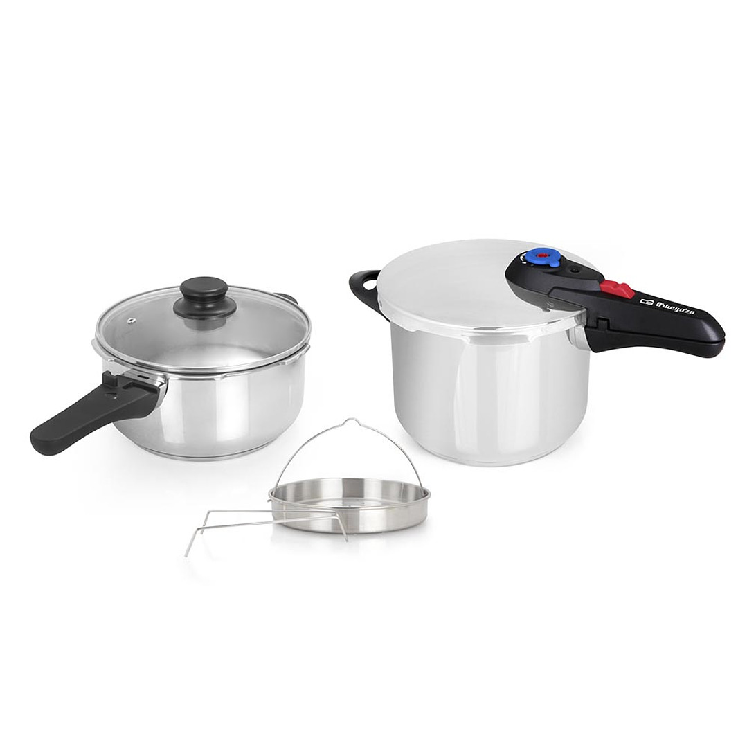 Olla Rápida Orbegozo HP 4566 de Acero Inoxidable | 4 y 6 Litros con 5 Sistemas de Seguridad 1