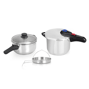 Olla Rápida Orbegozo HP 4566 de Acero Inoxidable | 4 y 6 Litros con 5 Sistemas de Seguridad