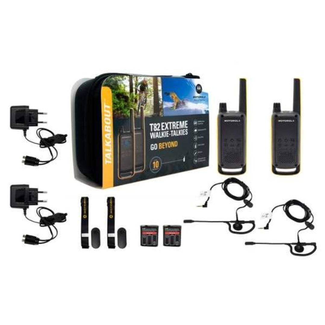 Motorola Talkabout T82 Extreme Quad – Pack de 4 Walkie Talkies Resistentes con Alcance de hasta 10 km 1