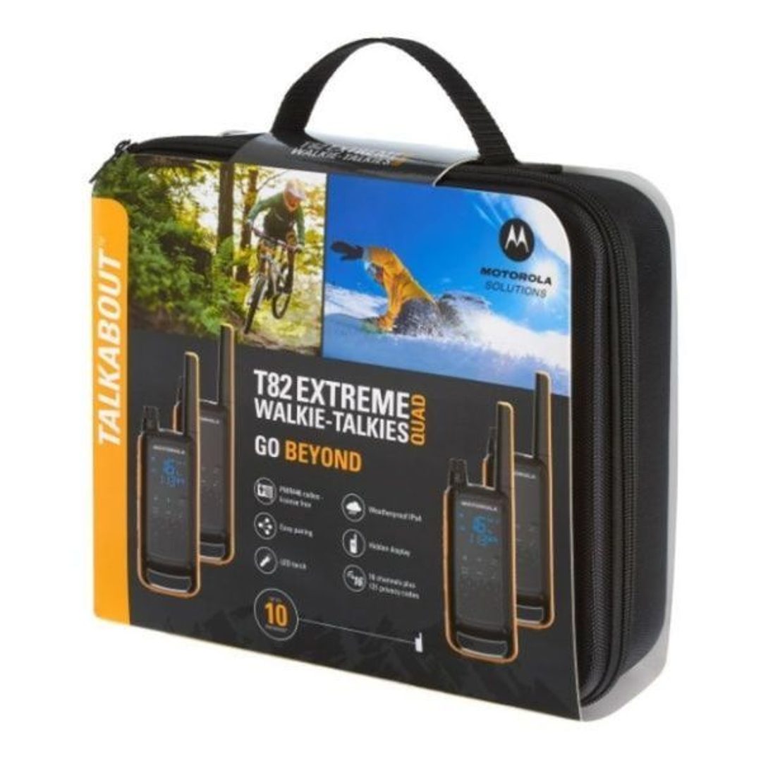 Motorola Talkabout T82 Extreme Quad – Pack de 4 Walkie Talkies Resistentes con Alcance de hasta 10 km 8