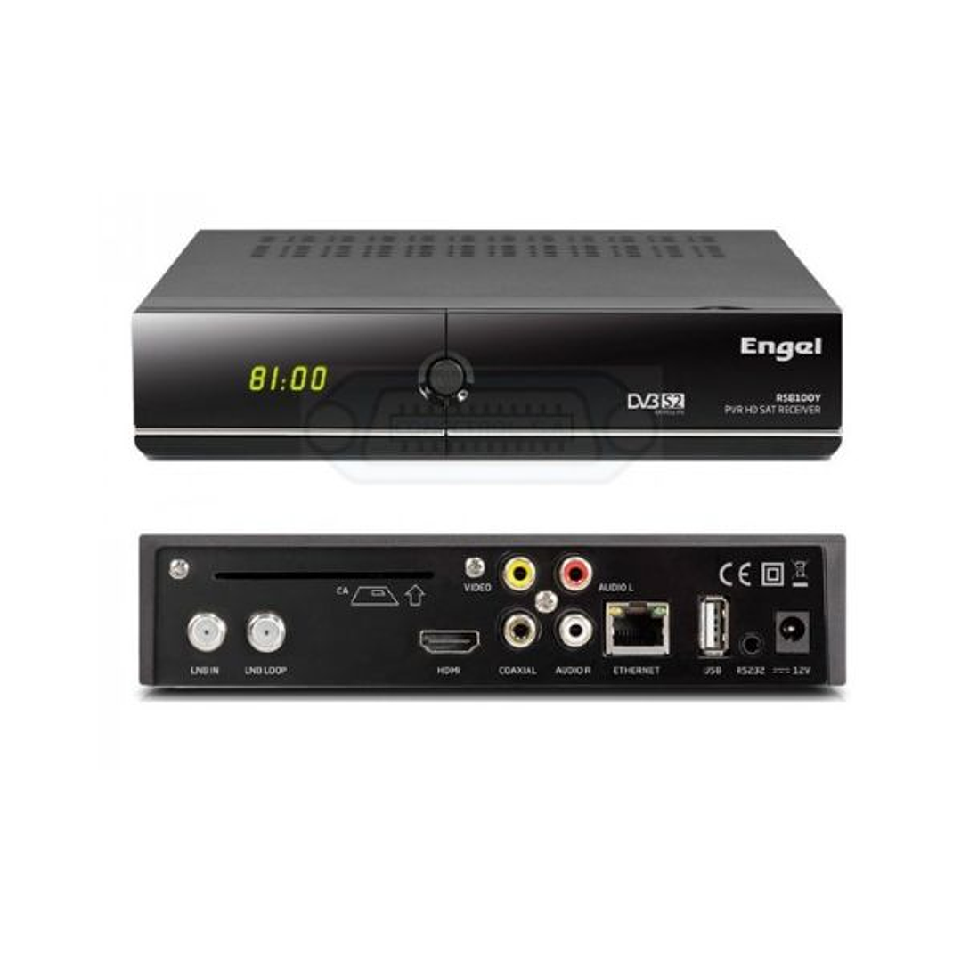 Sintonizador Engel RS8100Y WiFi – Receptor Satélite DVB-S2 con IPTV, PVR y Conectividad Avanzada 1