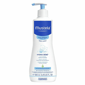 Leche Corporal Mustela Hydra Bebé 500 ml – Hidratación Diaria para la Piel Delicada del Bebé