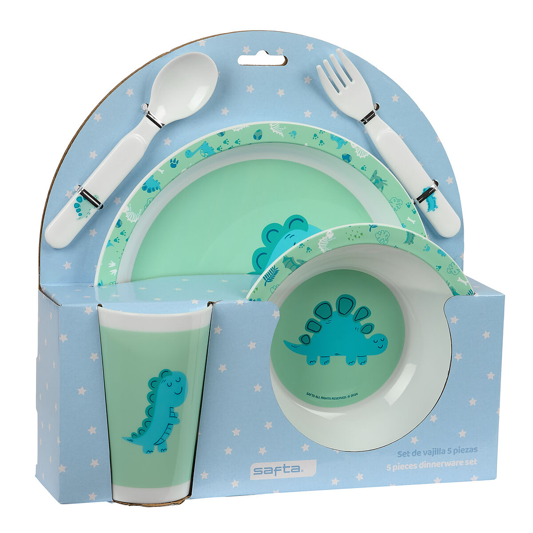 Set de Vajilla Infantil Safta Dino – Comidas Llenas de Color y Autonomía para los Más Pequeños 1