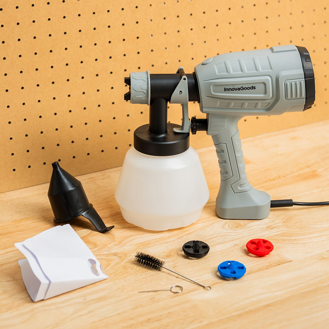 Pistola de Pintura Eléctrica Spraint InnovaGoods 1 L 500 W – Precisión, Potencia y Acabado Profesional para tus Proyectos de Bricolaje 2