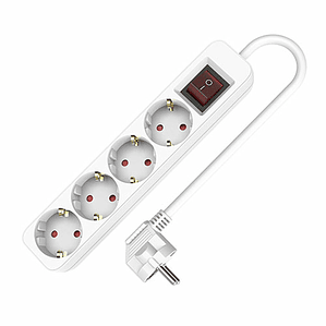 Regleta de Enchufes 4 Tomas con Interruptor TM Electron (1,5 m)