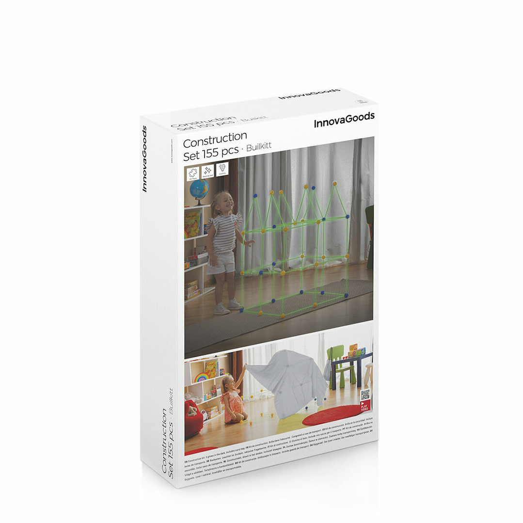 Kit de Construcción de Fuertes para Niños Builkitt InnovaGoods 155 Piezas 8