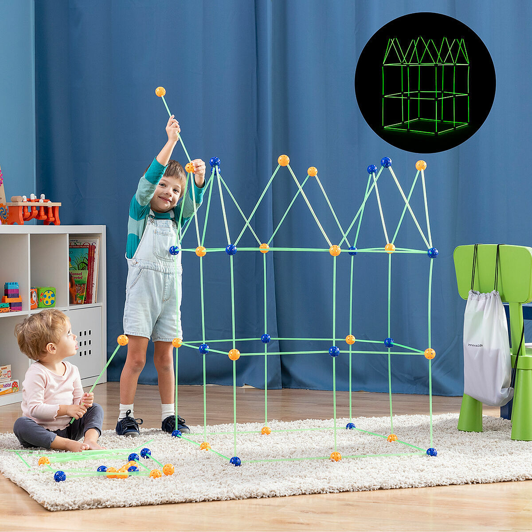 Kit de Construcción de Fuertes para Niños Builkitt InnovaGoods 155 Piezas 1
