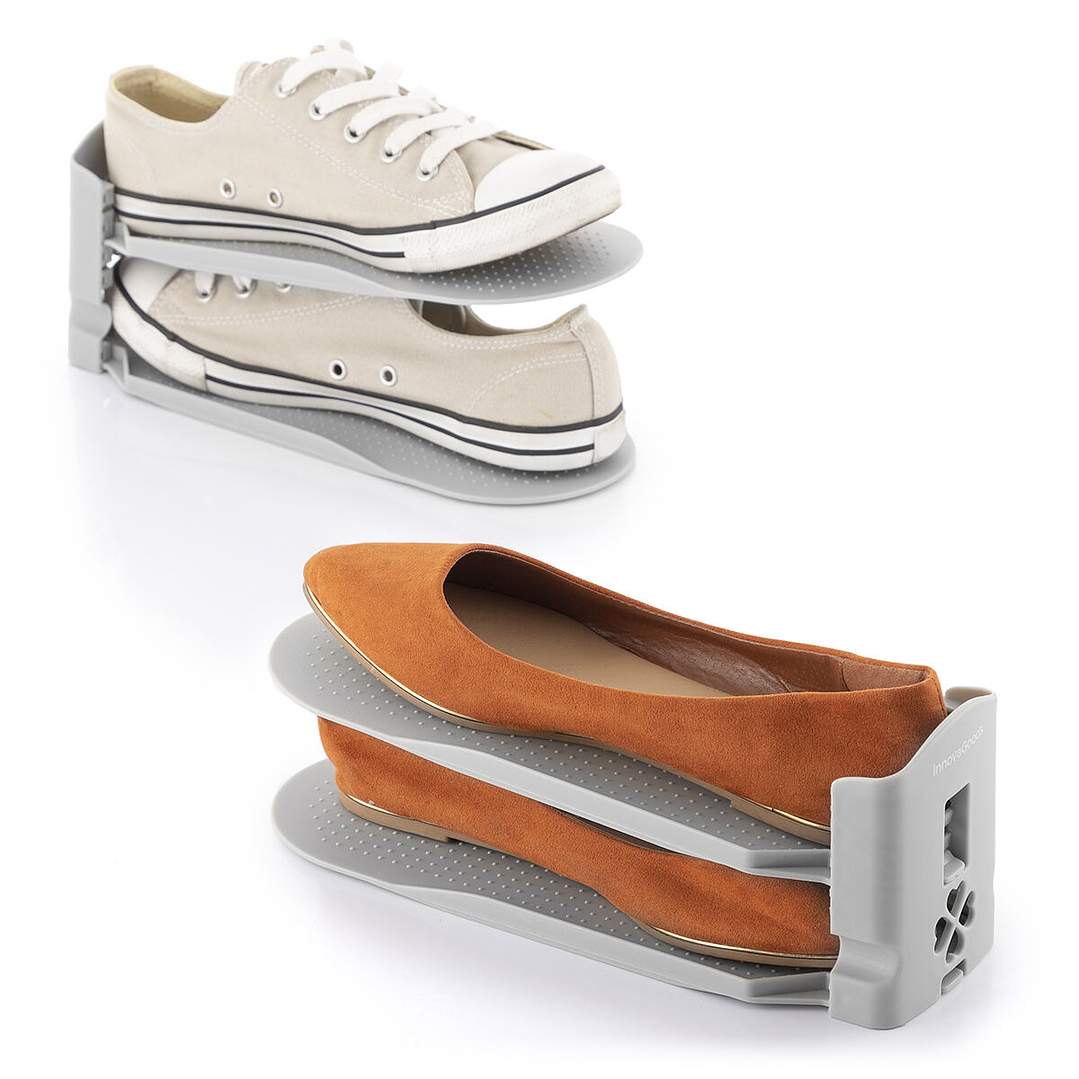 Organizador de Zapatos Regulable Sholzzer InnovaGoods 6 Unidades – Ahorro de Espacio y Orden en tu Hogar 4