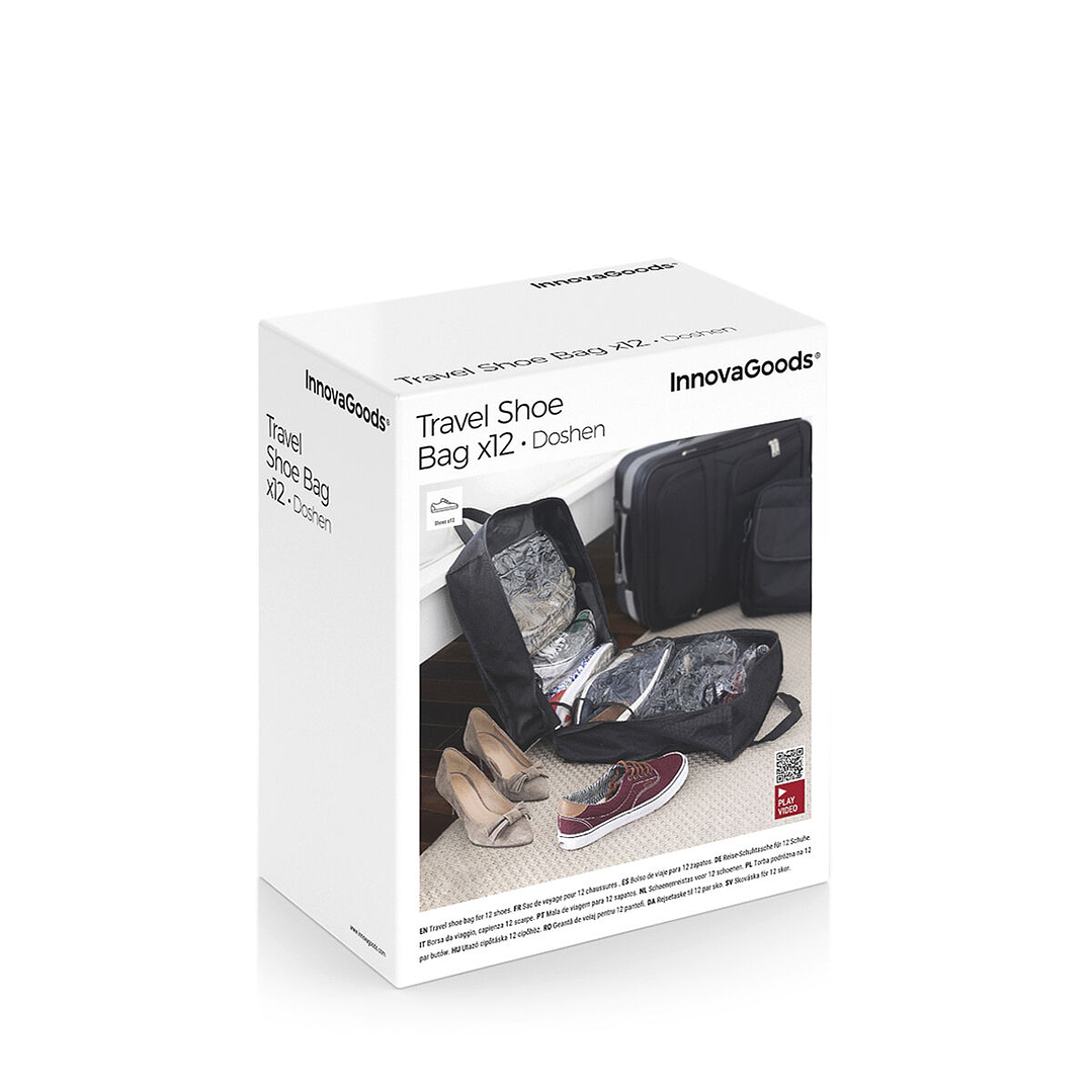 Bolso Organizador de Viaje para Calzado Doshen InnovaGoods – Capacidad para 12 Zapatos, Compacto y Plegable 9