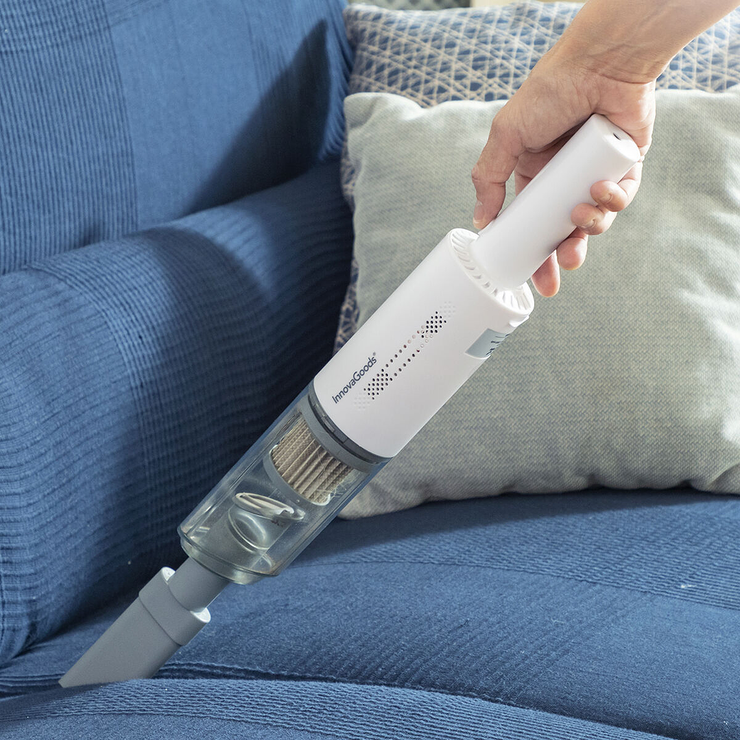 Aspirador de Mano Recargable Hancuum InnovaGoods  Inalámbrico, Compacto y con 3 Accesorios de Limpieza 8