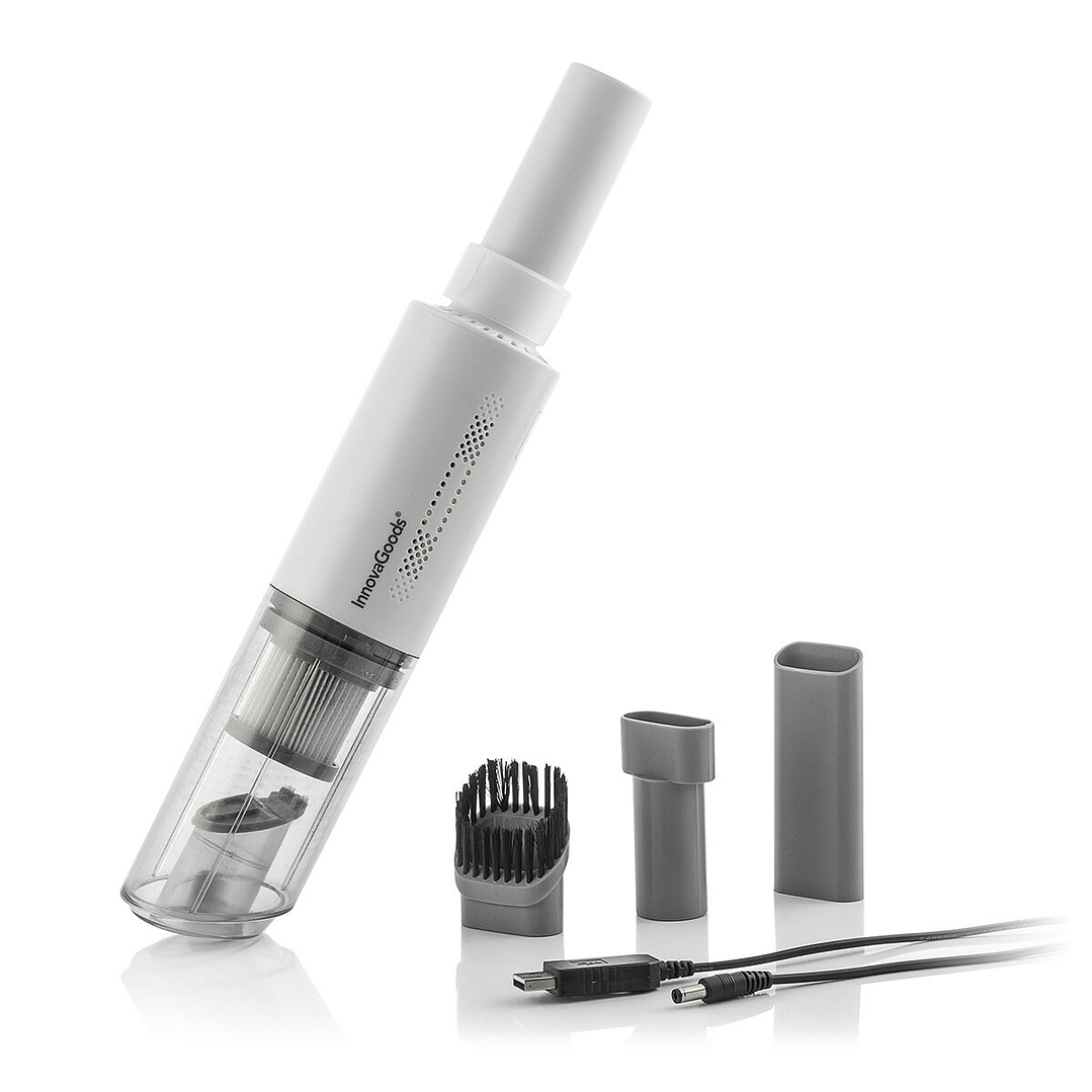 Aspirador de Mano Recargable Hancuum InnovaGoods  Inalámbrico, Compacto y con 3 Accesorios de Limpieza 11