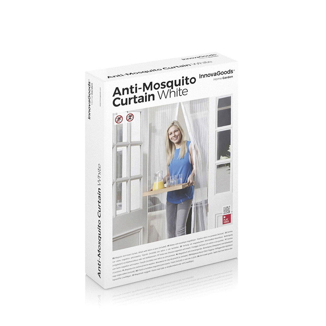 Cortina Mosquitera Magnética InnovaGoods Negra  Protección Anti-Insectos para Puertas y Ventanas 2