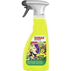 Limpia Salpicaderos Sonax Lemon Rocks 500 ml  Acabado Mate y Aroma Fresco para Plástico y Madera