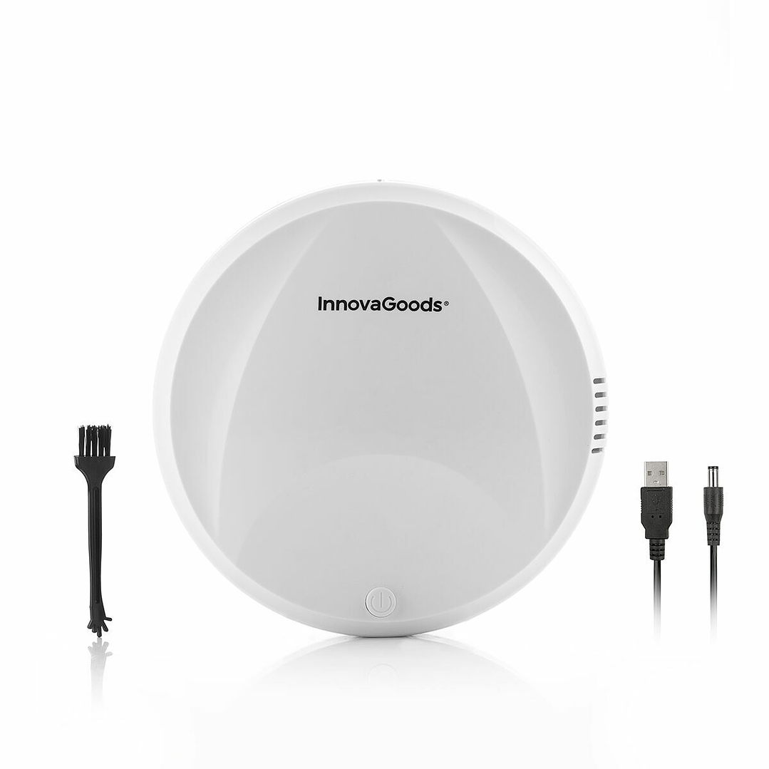 Robot Aspirador Inteligente InnovaGoods Blanco  Recargable, Extraplano y Multidireccional para Todo Tipo de Suelos 3